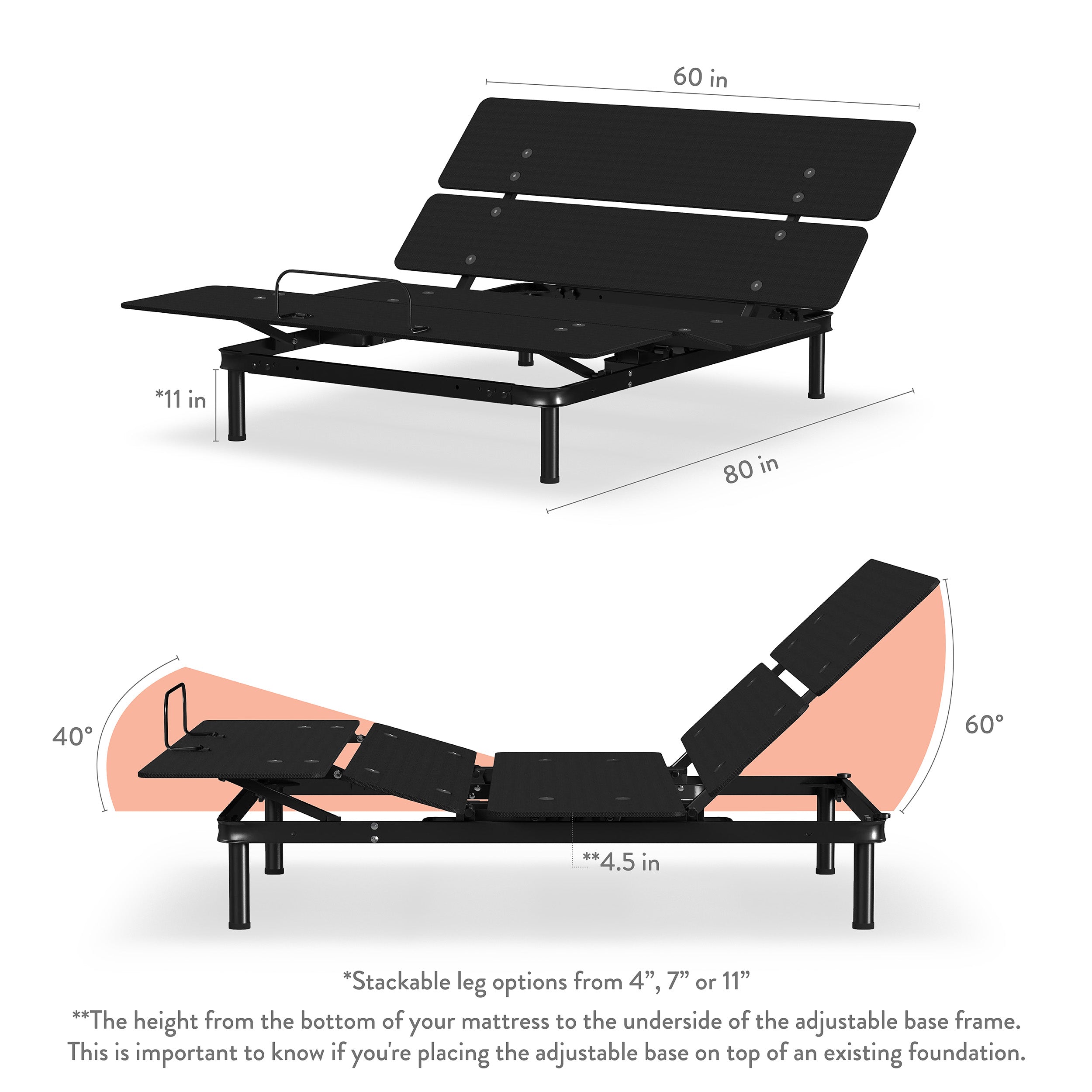 EZ Adjustable Base – Rize Home